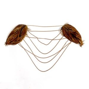 Feather Epaulettes with Chain